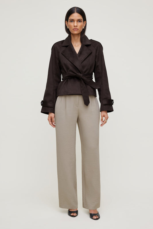 Dynamite Alex Airflow Wide Leg Pants Beige