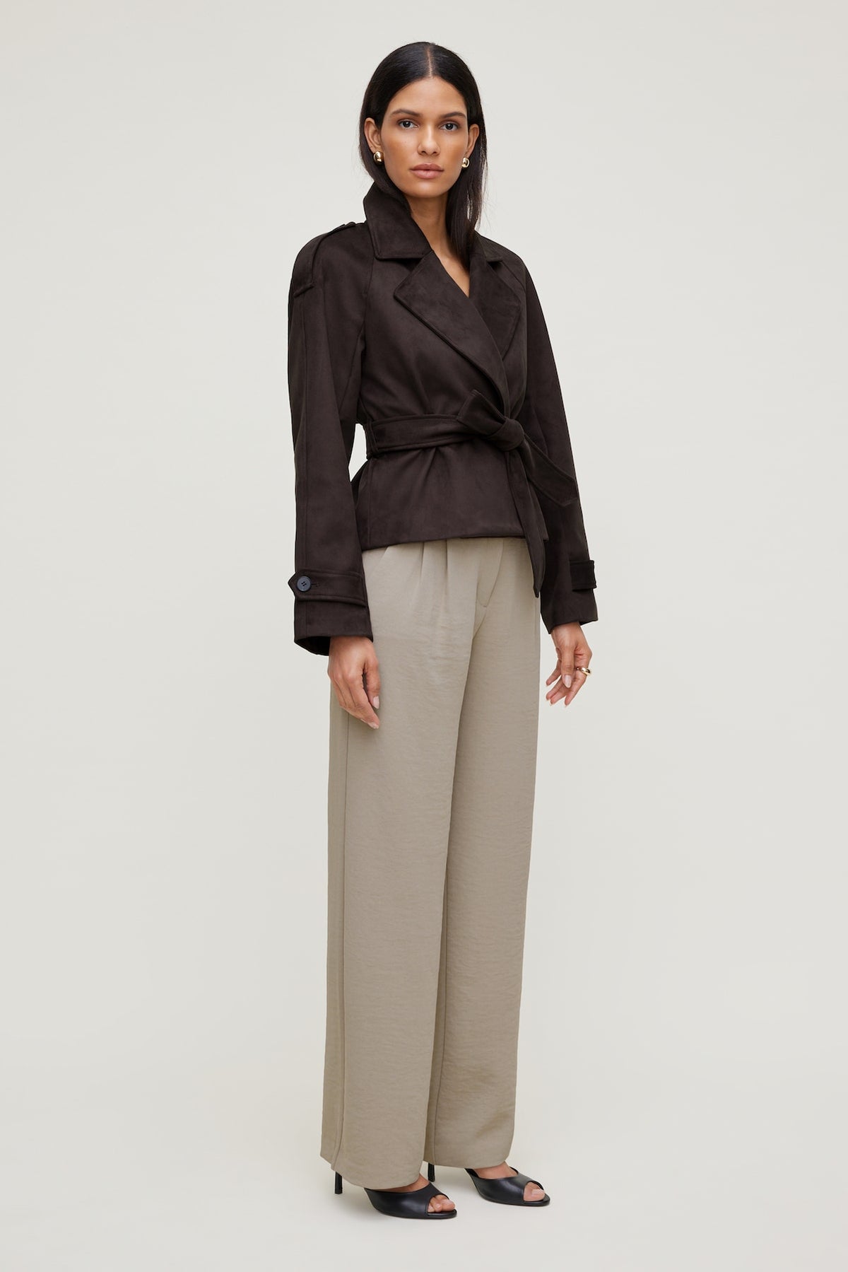 Dynamite Alex Airflow Wide Leg Pants Beige