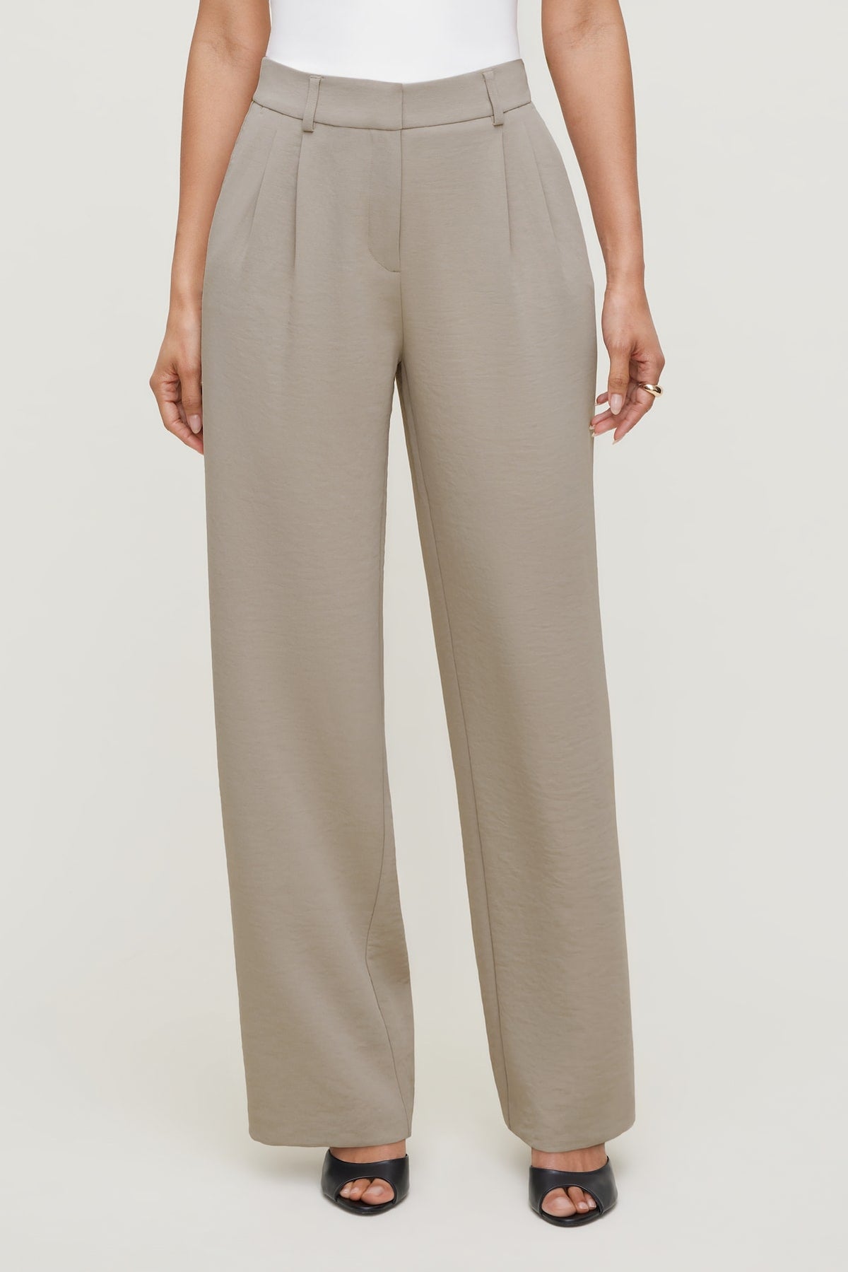 Dynamite Alex Airflow Wide Leg Pants Beige