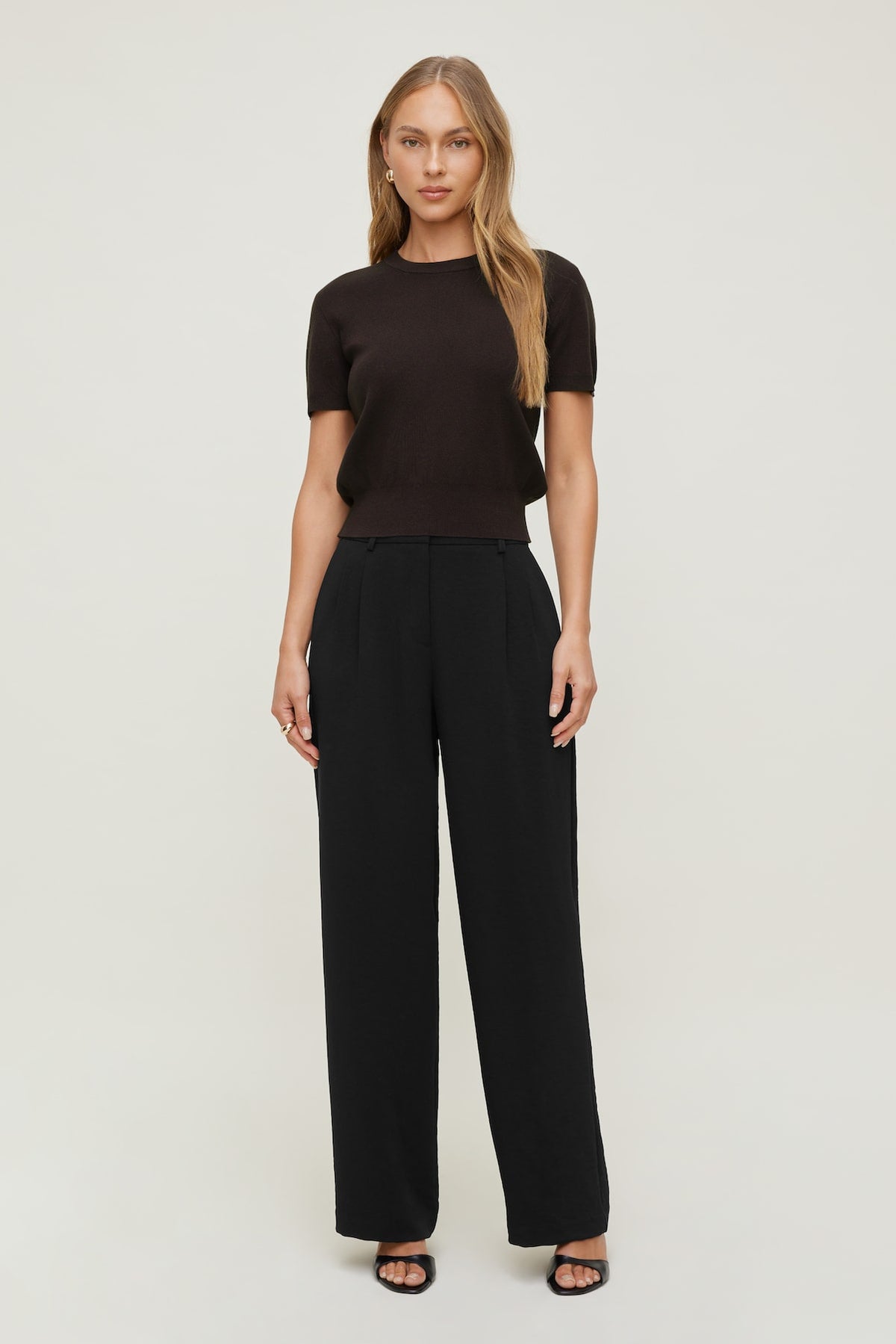 Dynamite Alex Airflow Wide Leg Pants Black