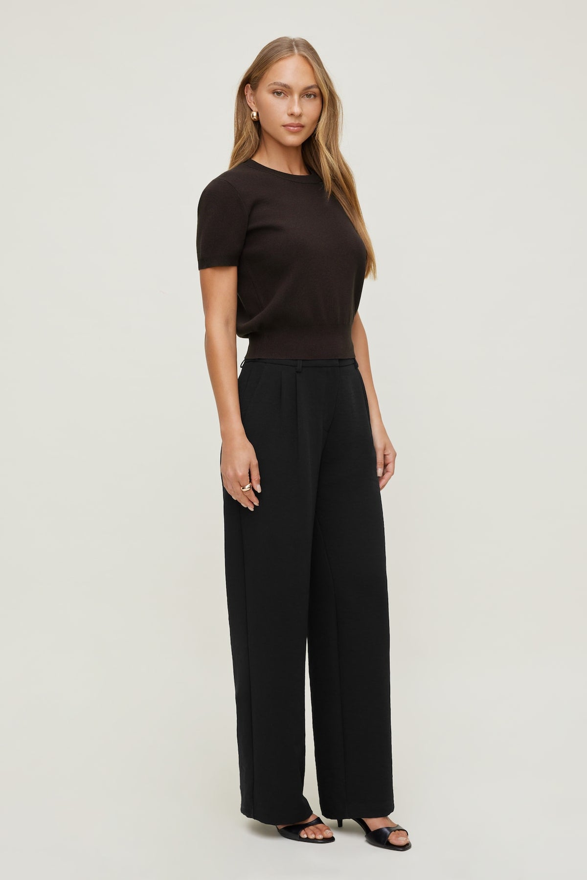 Dynamite Alex Airflow Wide Leg Pants Black