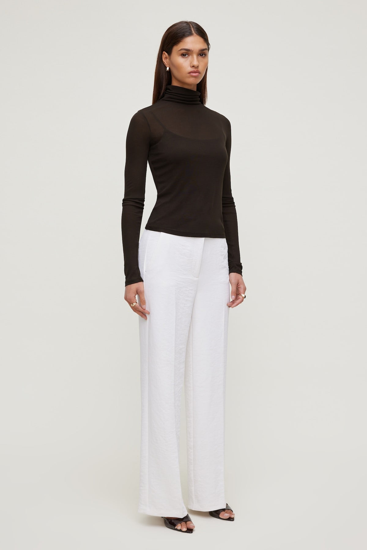 Dynamite Yasmin Airflow Straight Leg Pants White