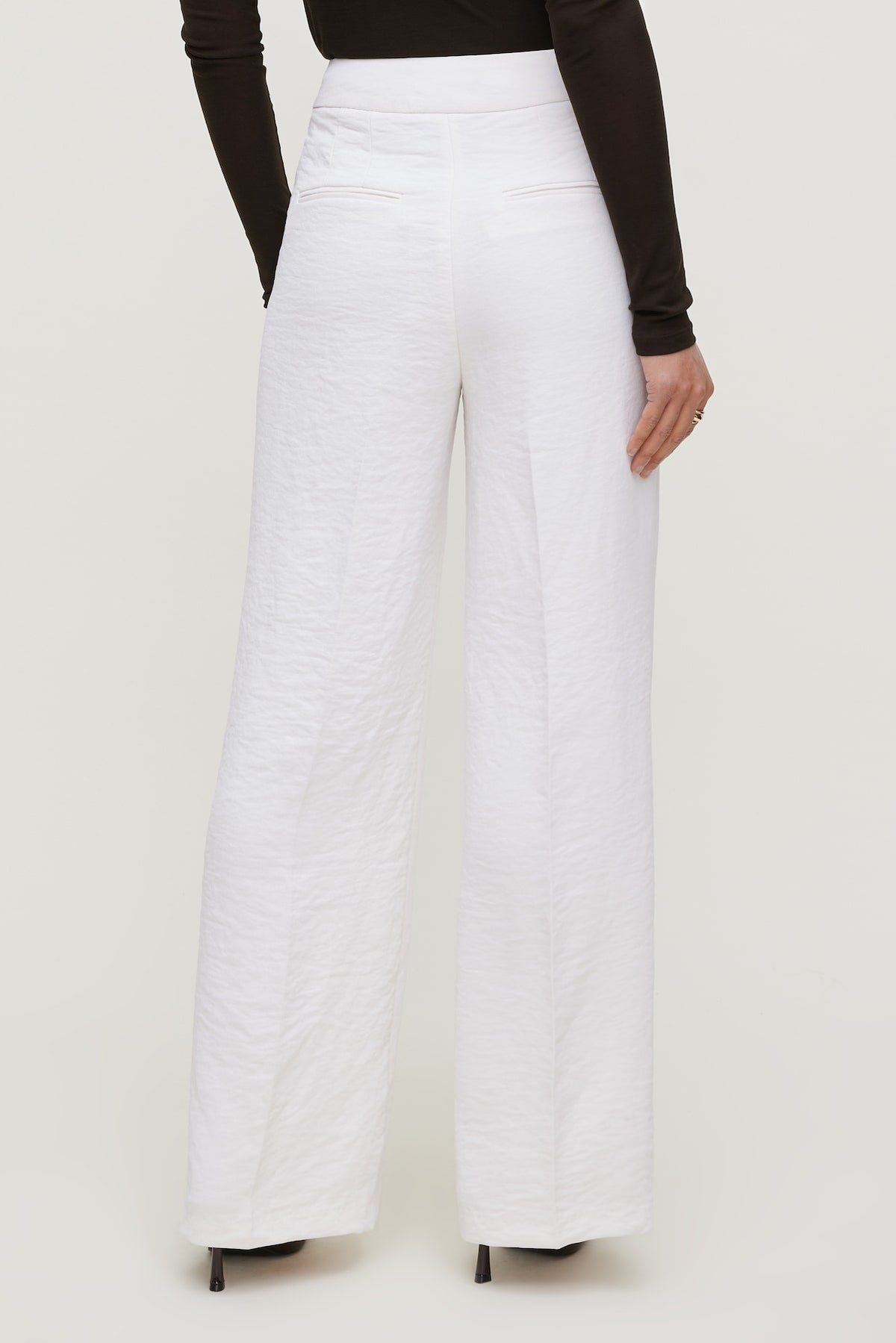 Dynamite Yasmin Airflow Straight Leg Pants White