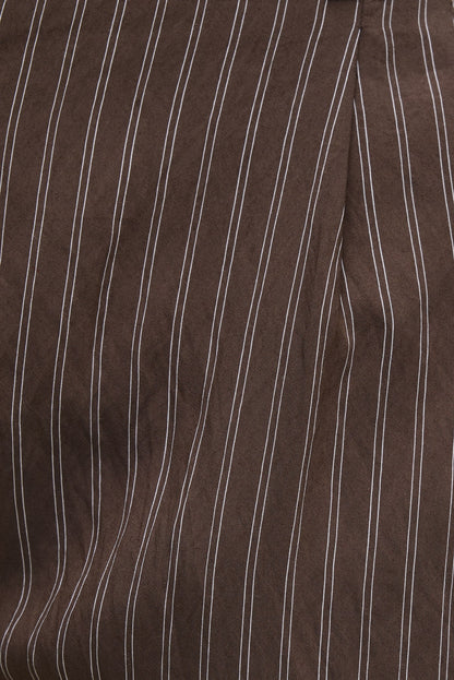 Dynamite Alex Striped Wide Leg Pants Brown