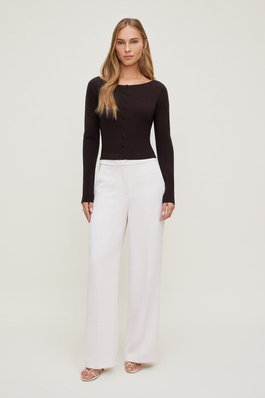 Dynamite Yasmin Airflow Straight Leg Pants Beige