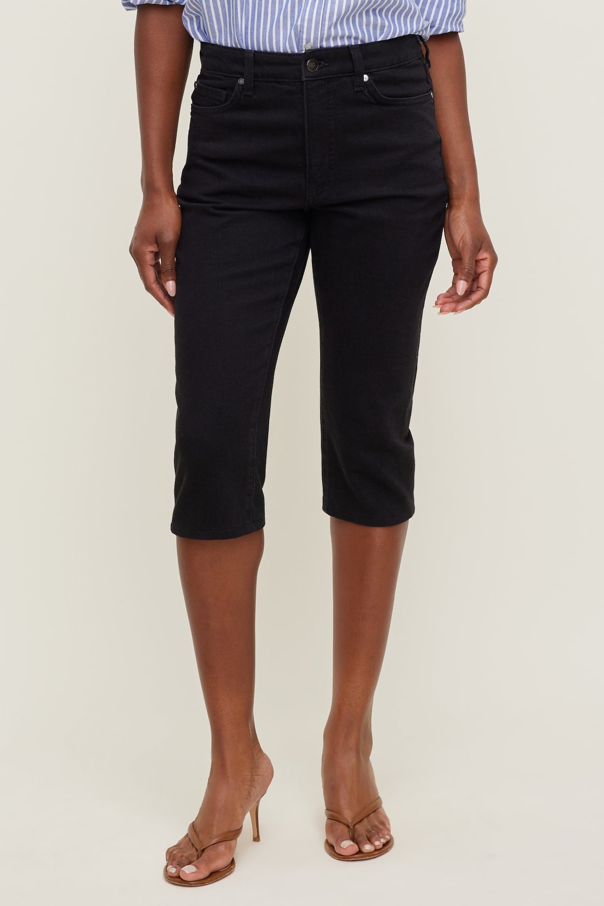 Dynamite Stretch High Rise Slim Capri Jeans Blue