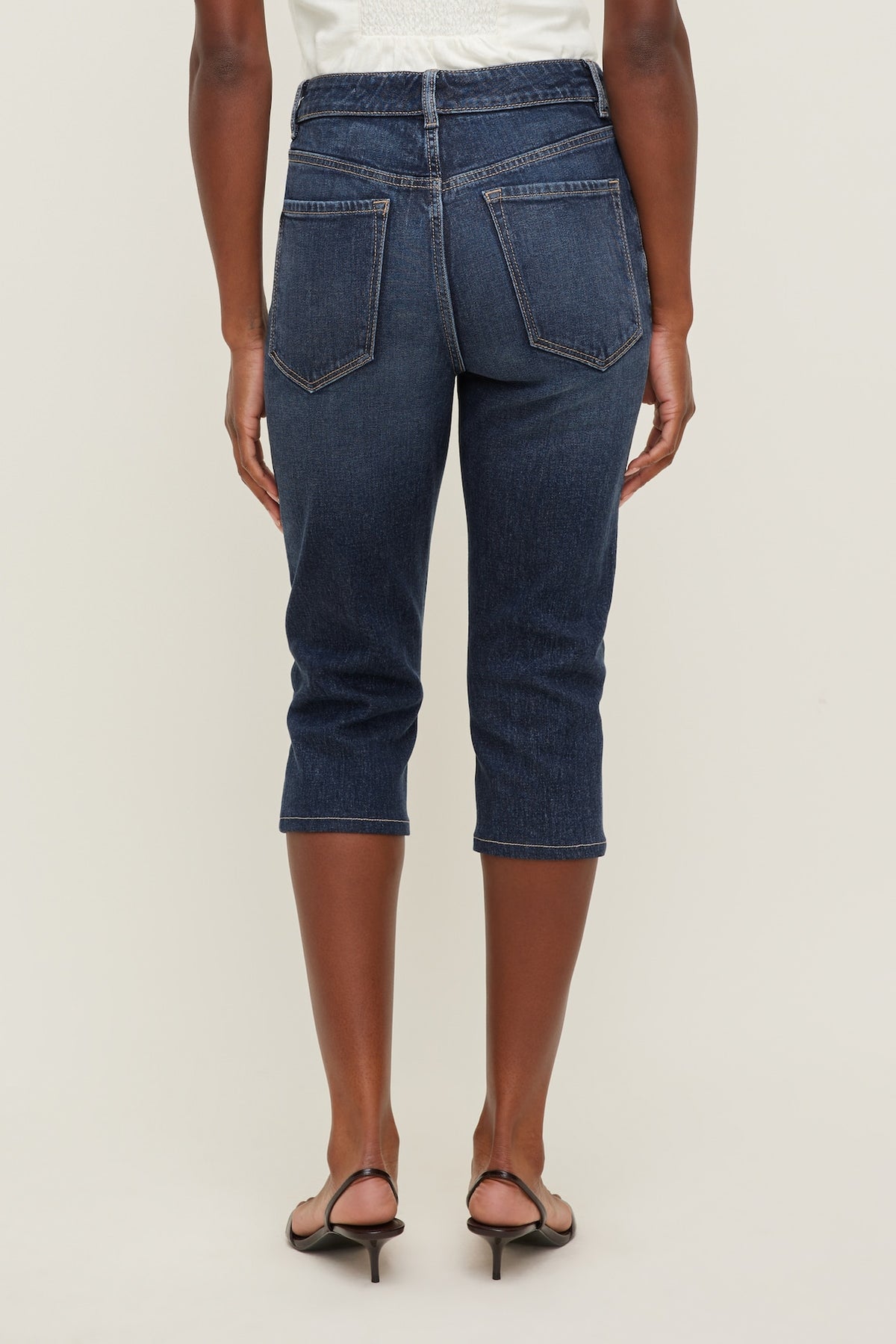 Dynamite Stretch High Rise Slim Capri Jeans Blue