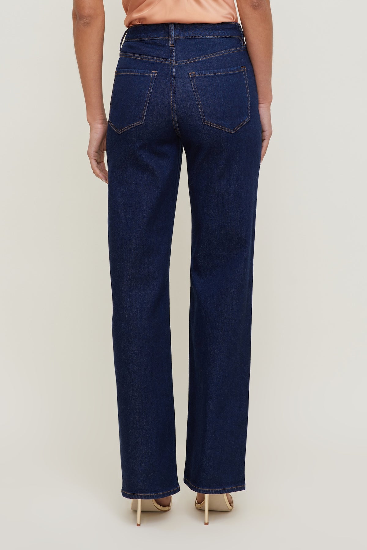Dynamite Heidi Stretch High Rise Wide Leg Jeans Blue