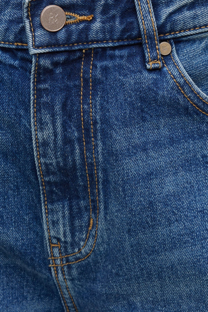Dynamite Rowan Mid Rise Baggy Wide Leg Jeans Blue