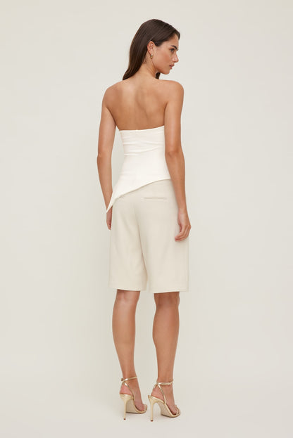 Dynamite Mid Rise Bermuda Shorts Beige