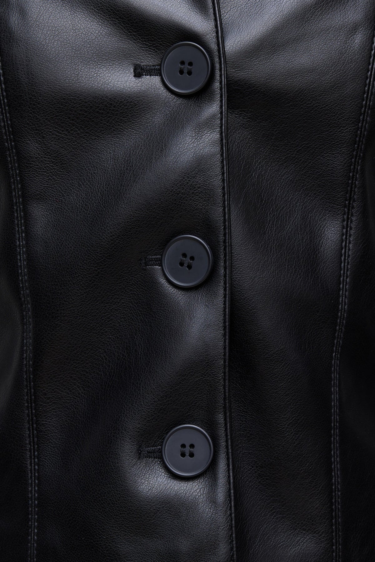 Dynamite Charlotte Short Faux Leather Jacket Black