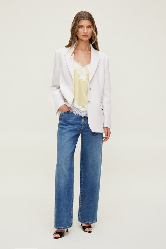 Dynamite Airflow Relaxed Blazer Beige