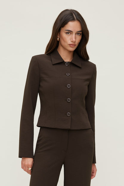 Dynamite Charlotte Airflow Jacket Brown