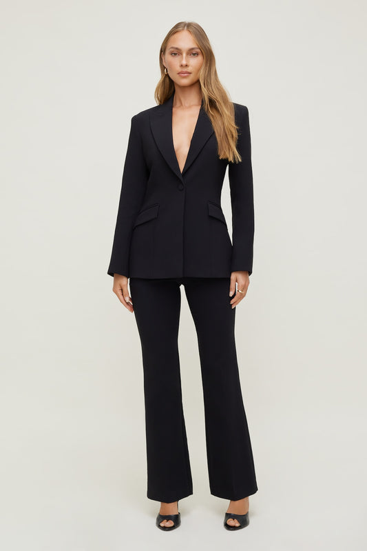 Dynamite Anna Cinched Blazer BLACK