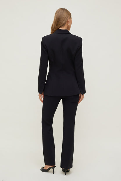 Dynamite Anna Cinched Blazer BLACK
