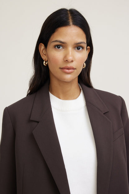 Dynamite Noa Oversized Blazer Brown