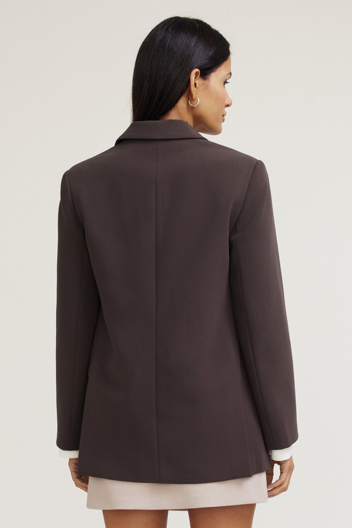 Dynamite Noa Oversized Blazer Brown