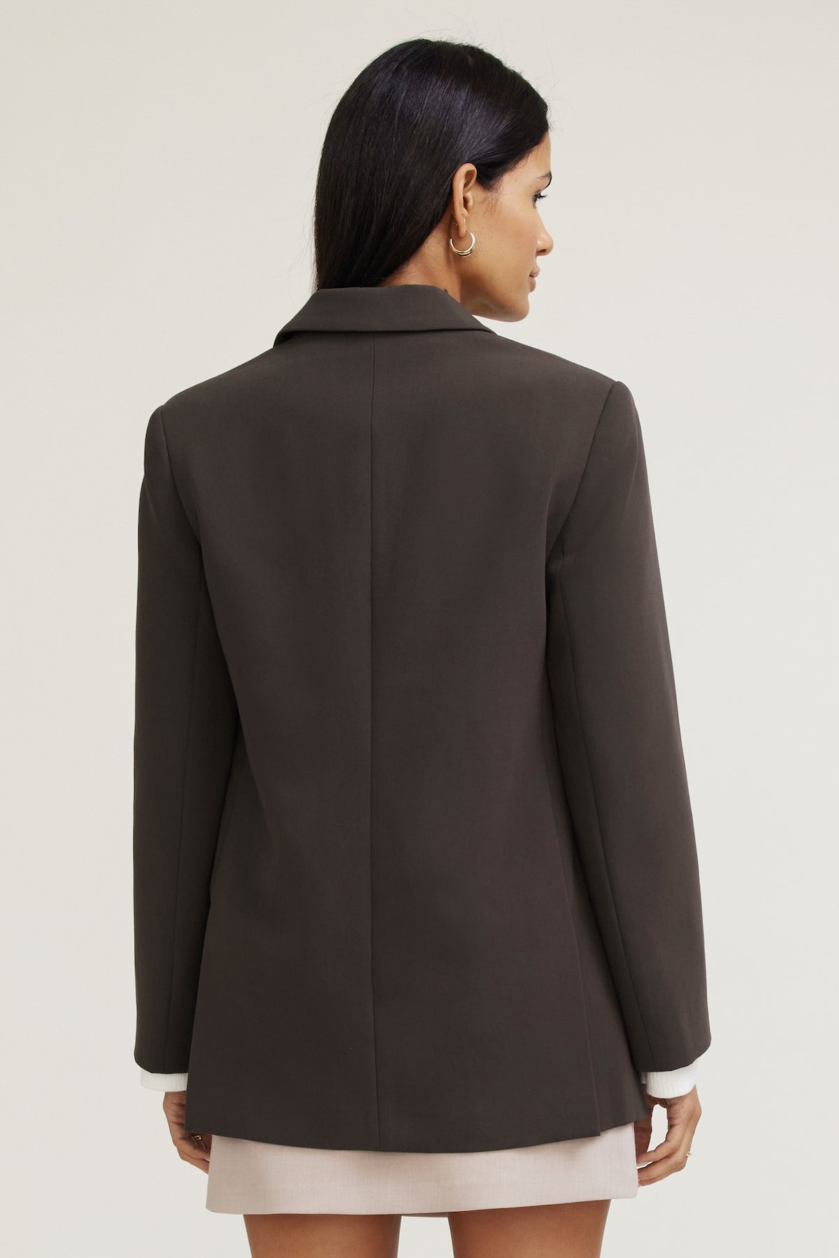 Dynamite Noa Oversized Blazer Brown