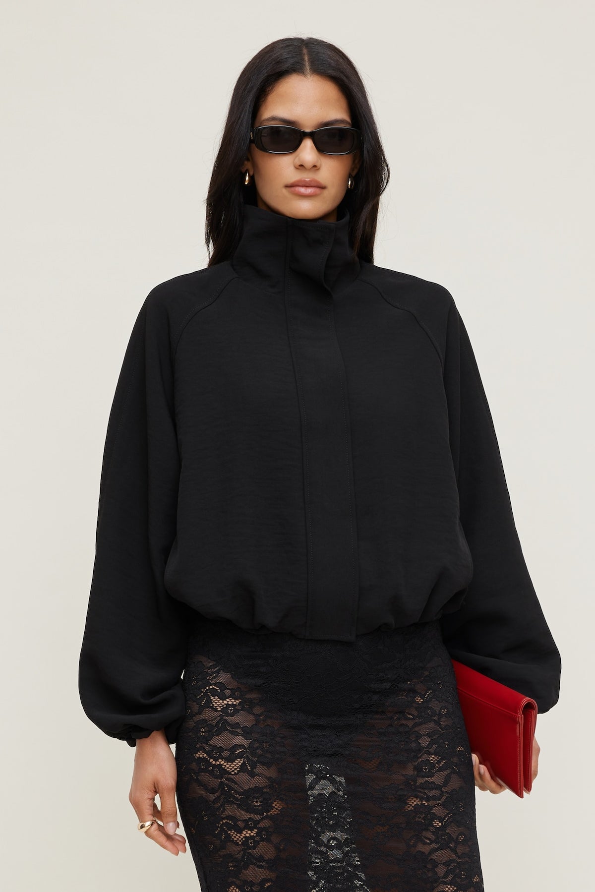 Dynamite High Neck Airflow Anorak Black