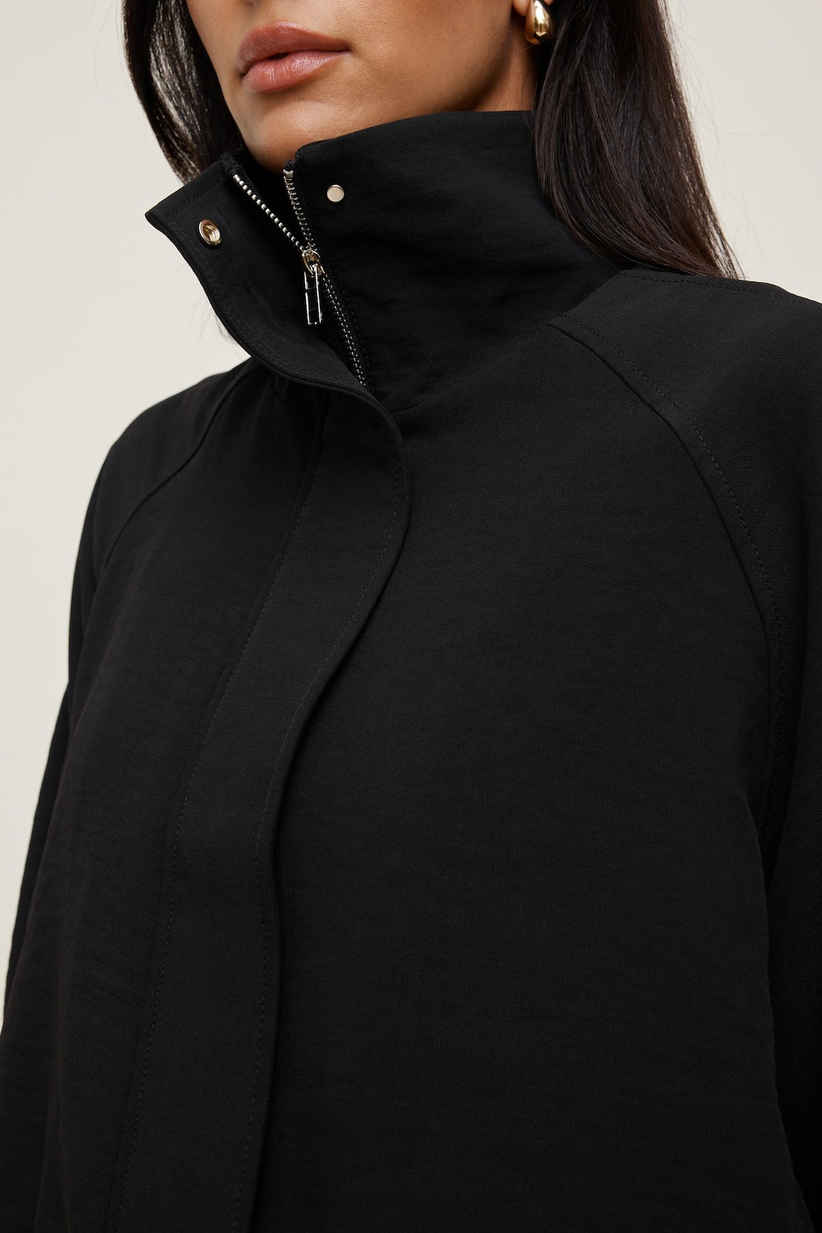 Dynamite High Neck Airflow Anorak Black