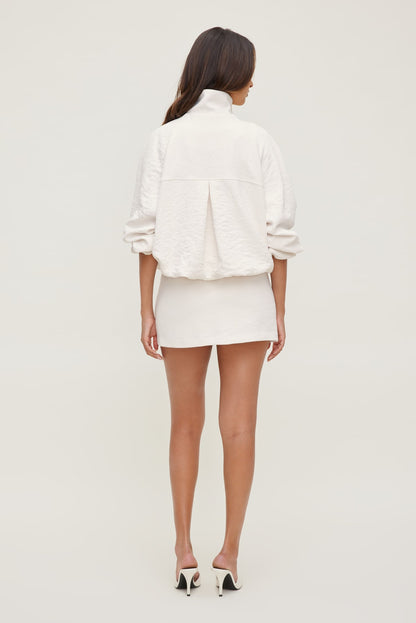 Dynamite High Neck Airflow Anorak White