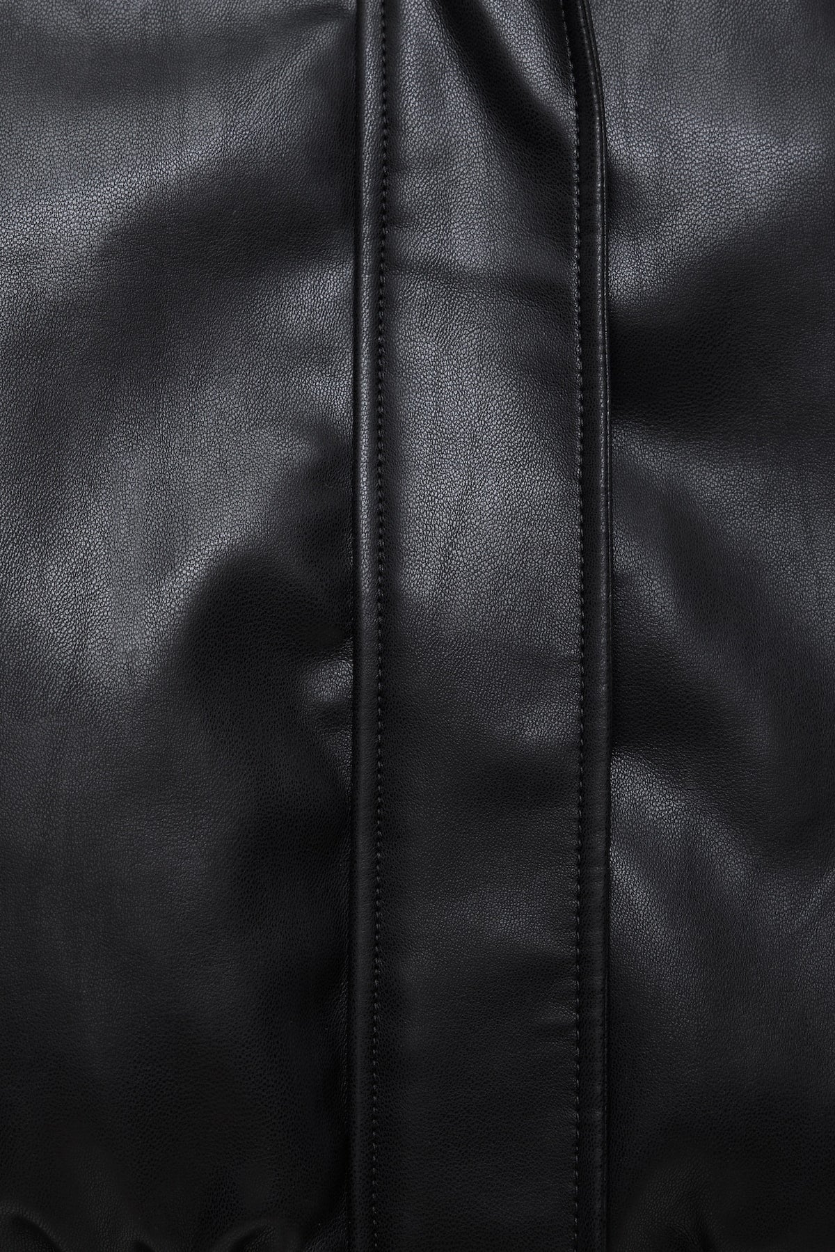 Dynamite Oversized Faux Leather Bomber Jacket Black