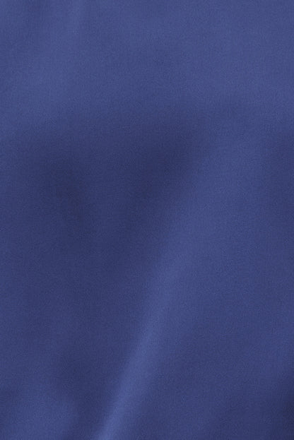 Dynamite Paloma Bubble Satin Halter Blouse Blue