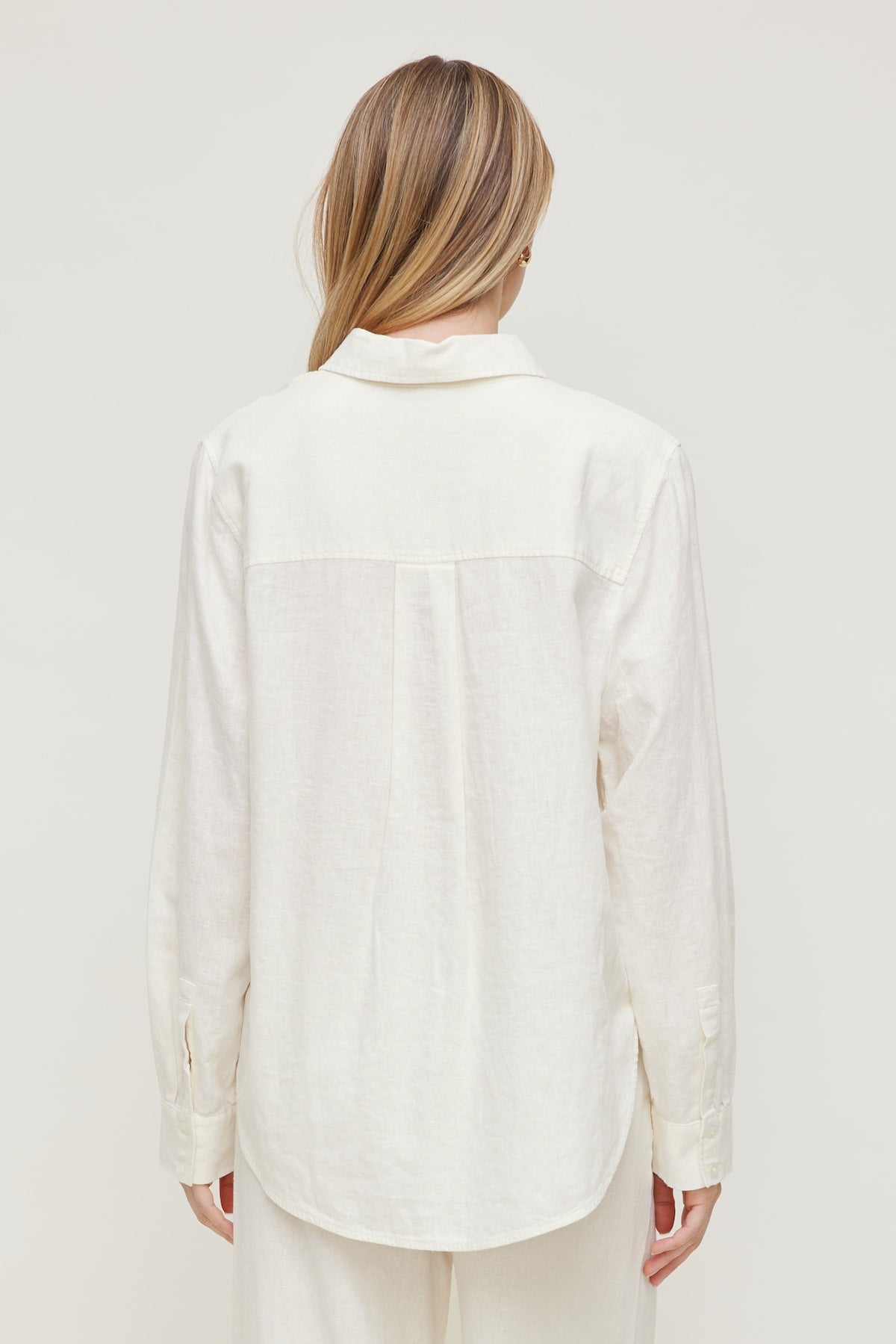 Dynamite Oversized Linen Shirt White