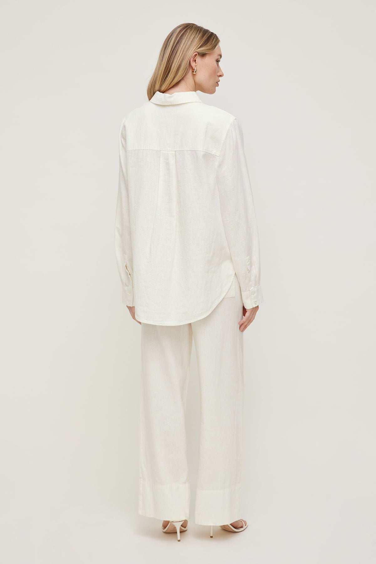 Dynamite Oversized Linen Shirt White