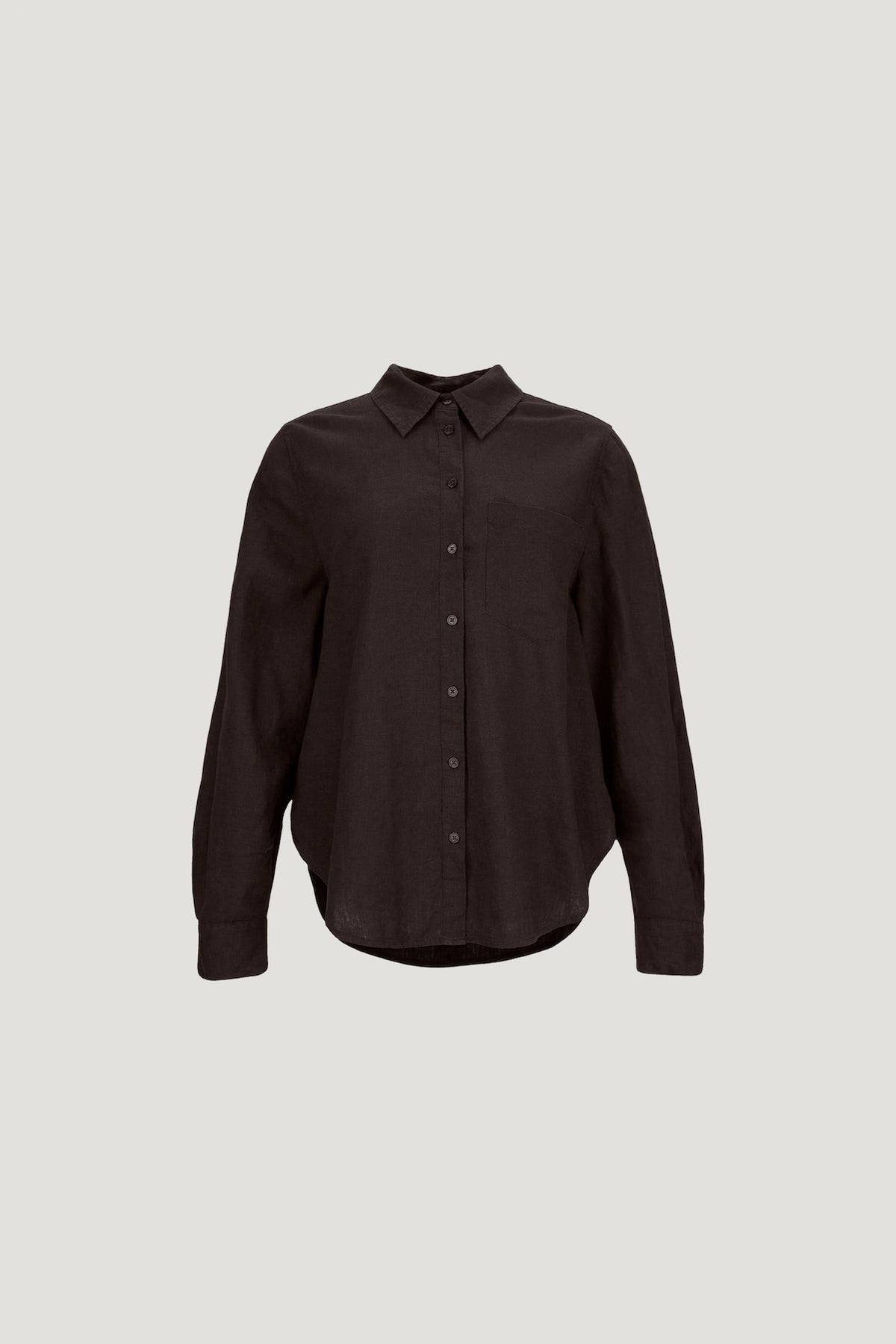 Dynamite Oversized Linen Shirt Brown