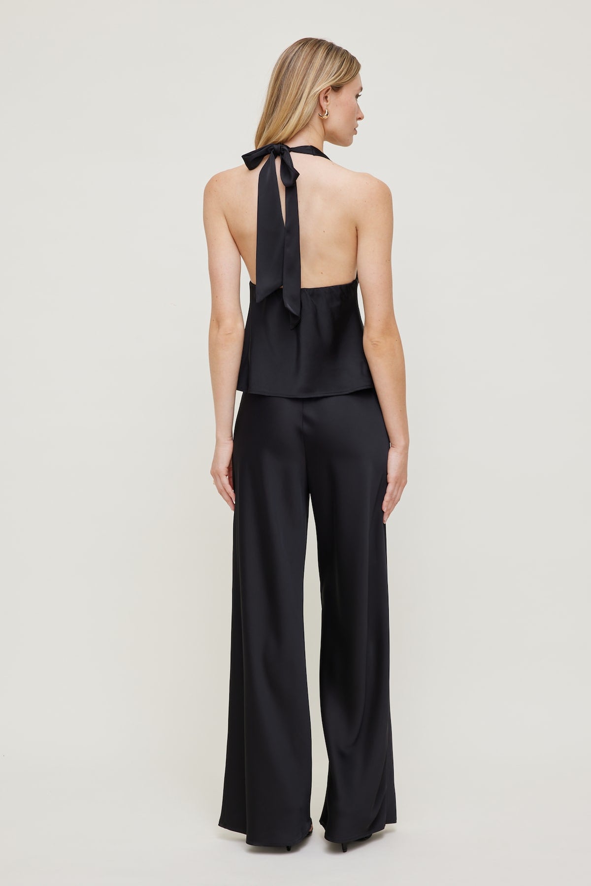 Dynamite Vea Satin Halter Top Black