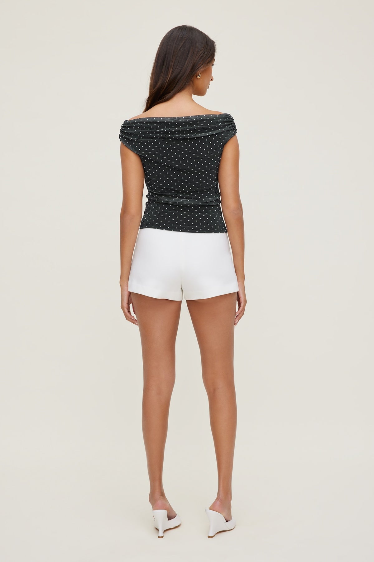 Dynamite Off Shoulder Mesh Top BLACK