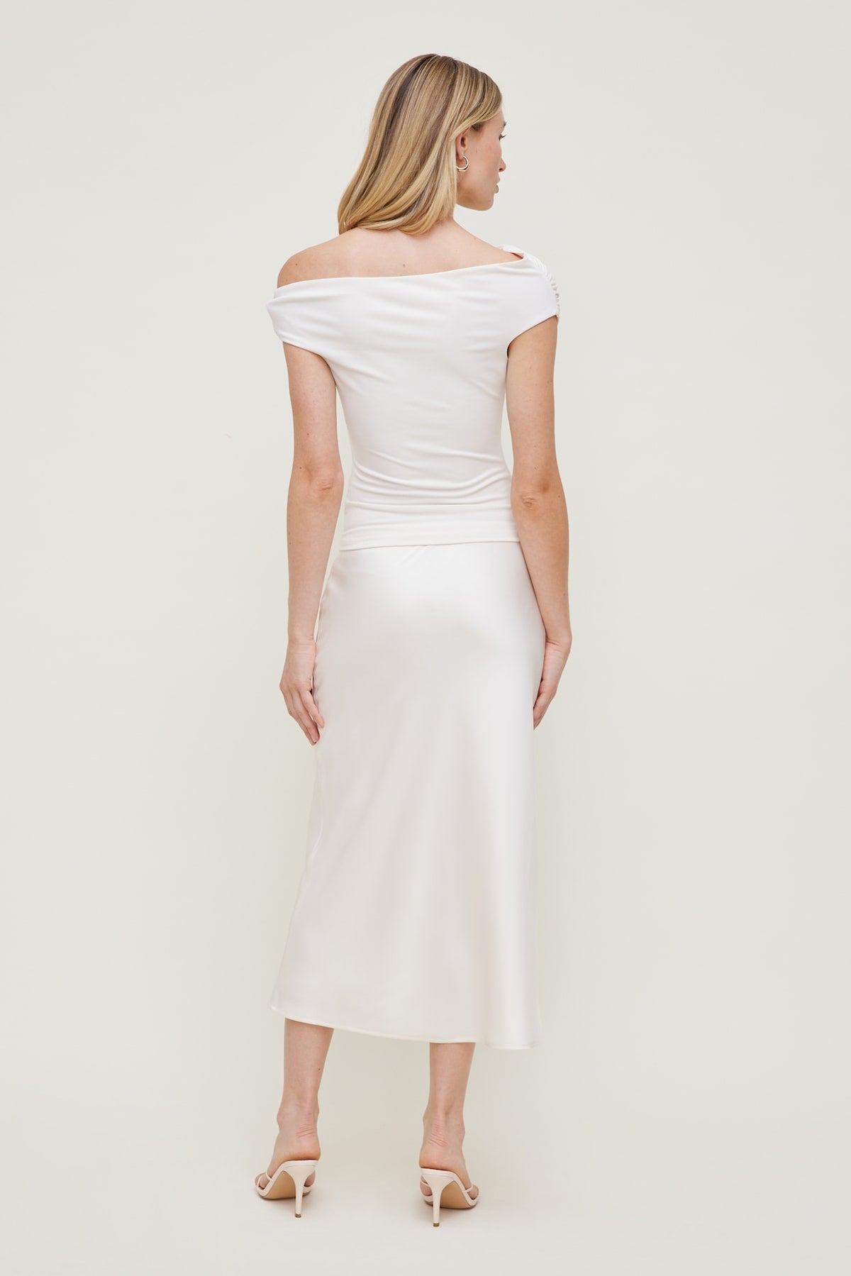 Dynamite Sculpt Buckle Detail Top White
