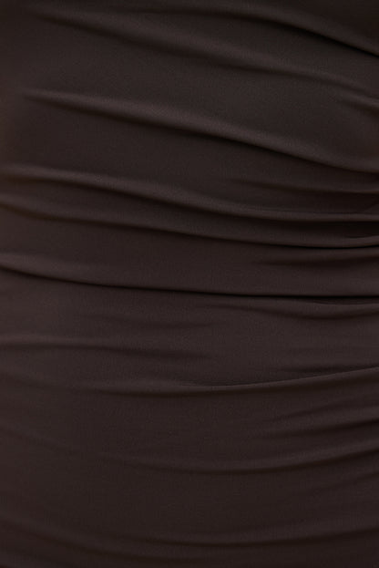 Dynamite Jayde Sculpt Maxi Dress Brown