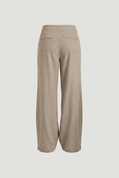 Dynamite Yasmin Linen Straight Leg Pants Beige