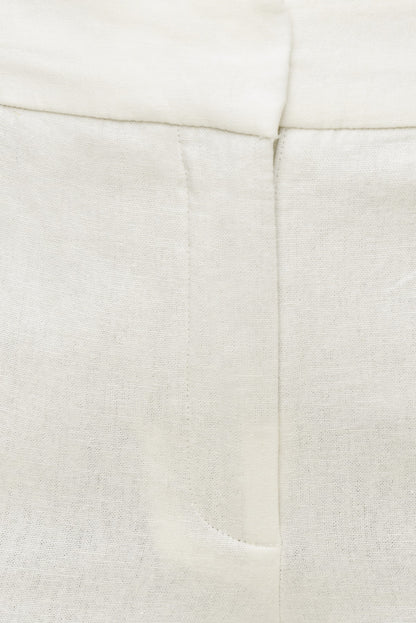 Dynamite Yasmin Linen Straight Leg Pants White