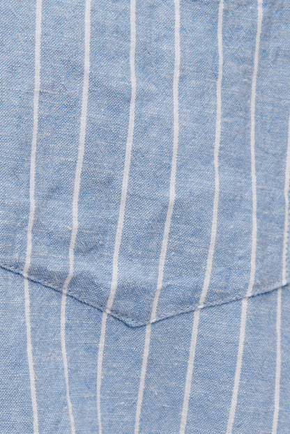 Dynamite Oversized Linen Shirt Blue