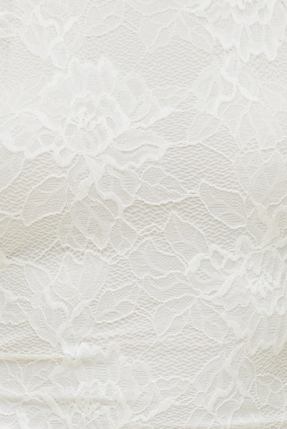 Dynamite Lace Halter Top White