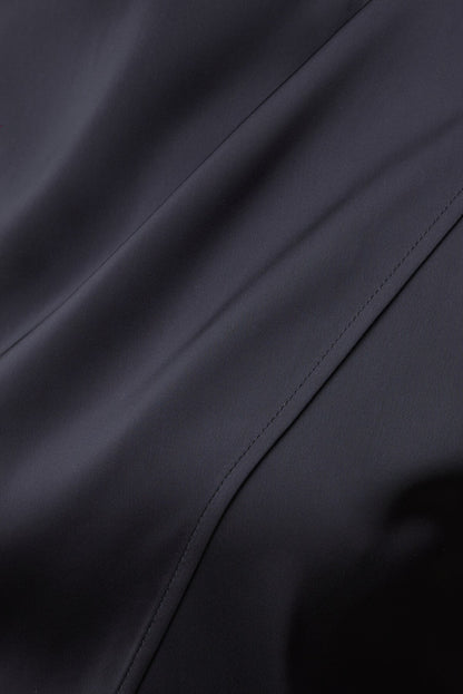 Dynamite Ella Layered Satin Blouse Black
