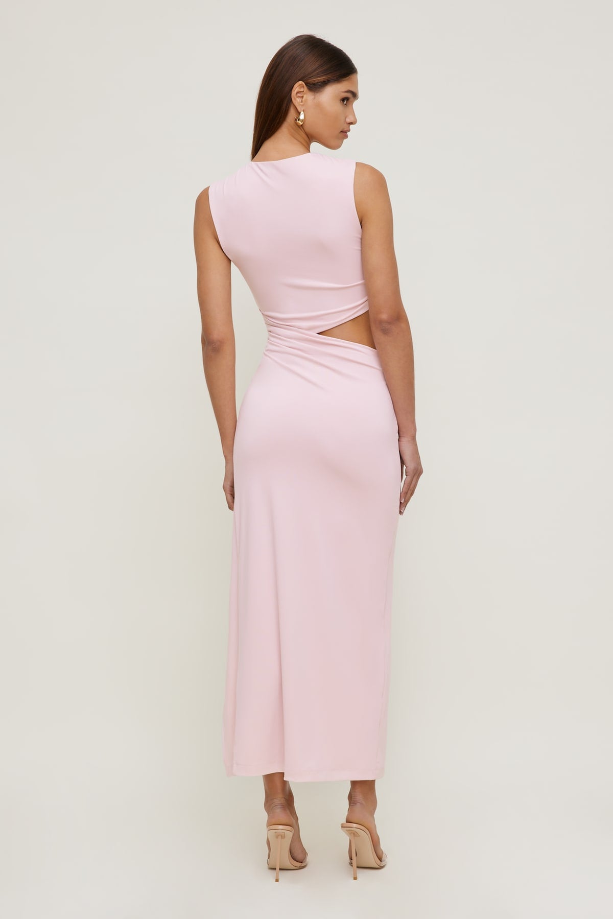 Dynamite Elia Sculpt Maxi Dress Pink