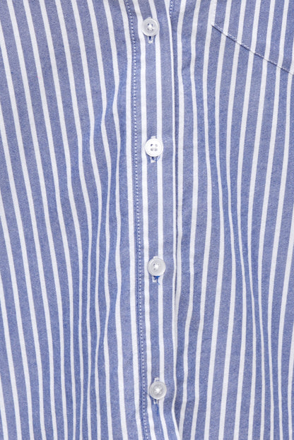 Dynamite Striped Poplin Shirt Blue