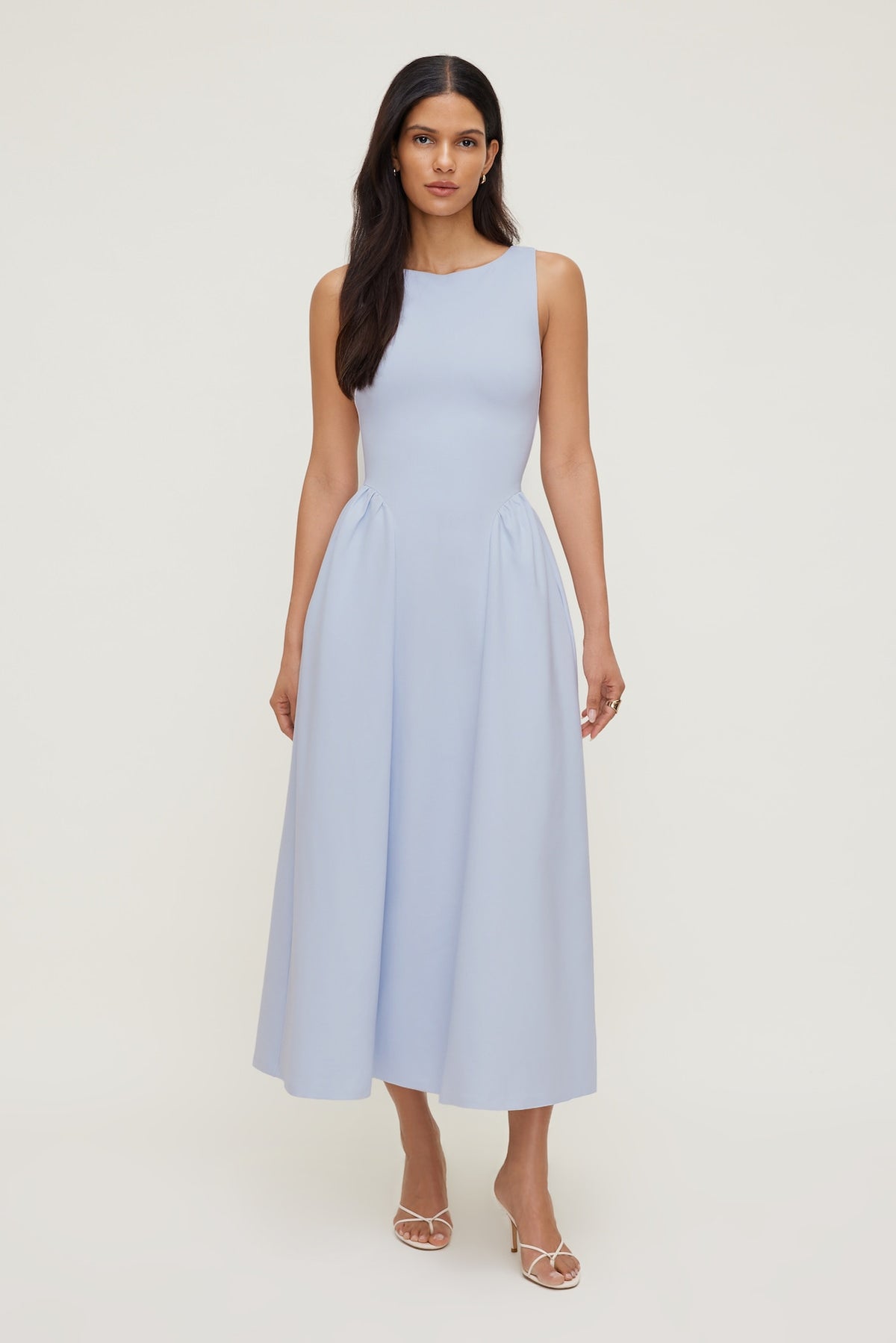 Dynamite Iris Ponte Midi Dress Blue