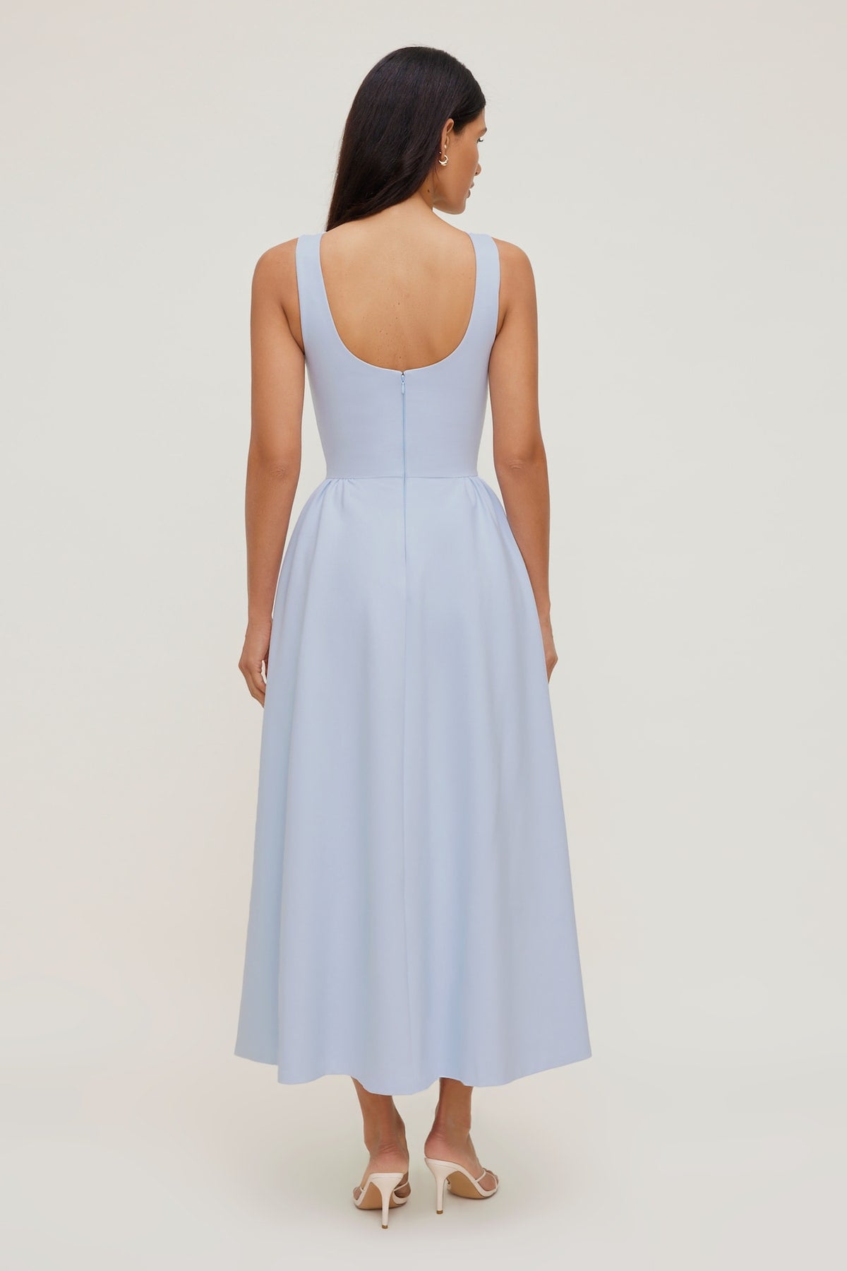 Dynamite Iris Ponte Midi Dress Blue