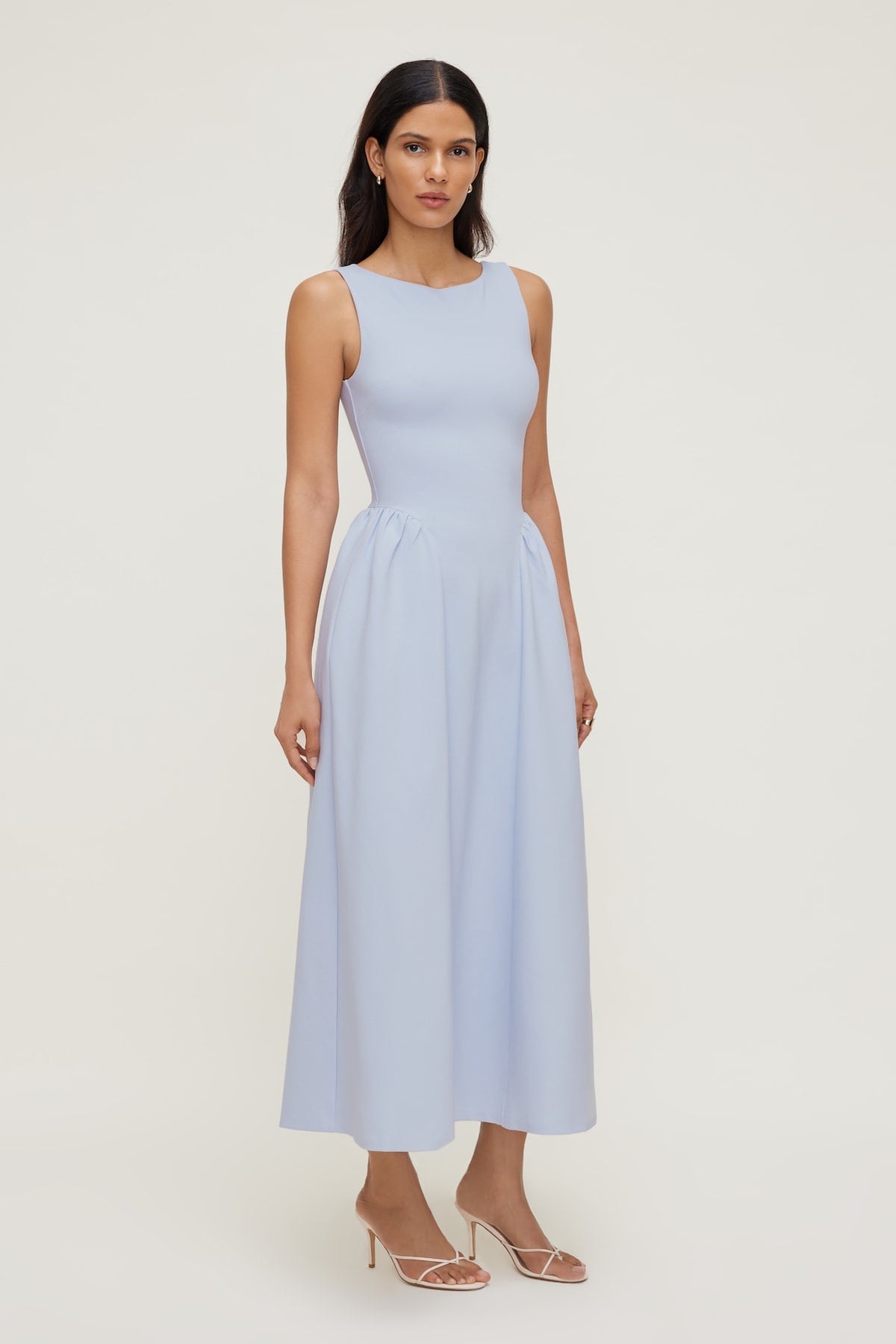 Dynamite Iris Ponte Midi Dress Blue