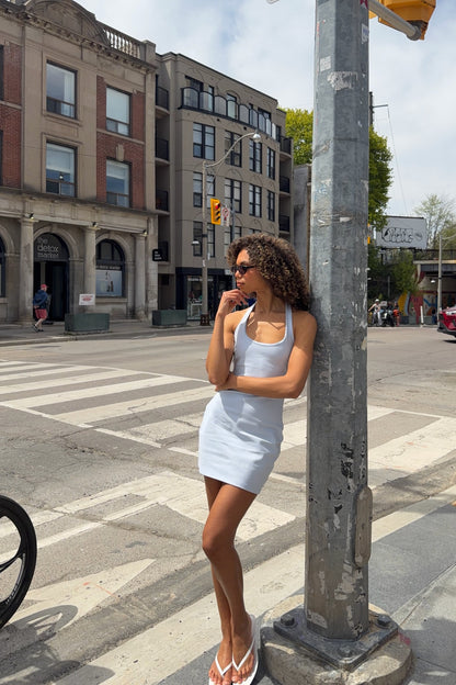 Dynamite Gia Ponte Mini Dress Blue