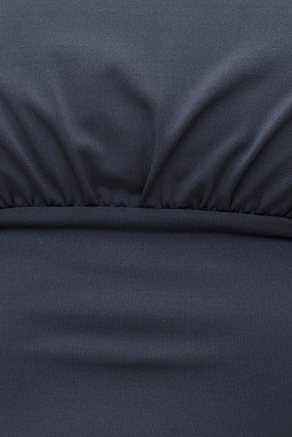 Dynamite Sculpt Cinched Waist Top Blue