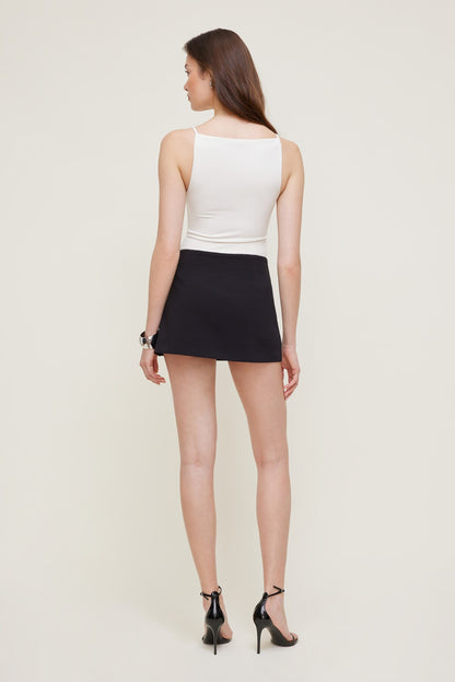 Dynamite Sculpt Strappy Boat Neck Tank Top White