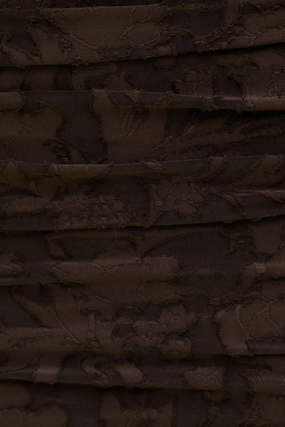 Dynamite Mona Jacquard Midi Dress Brown