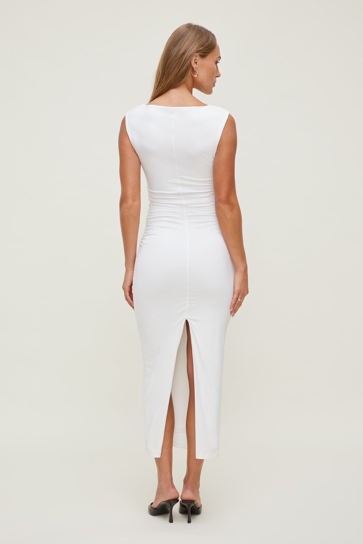 Dynamite Brie Sculpt Midi Dress White