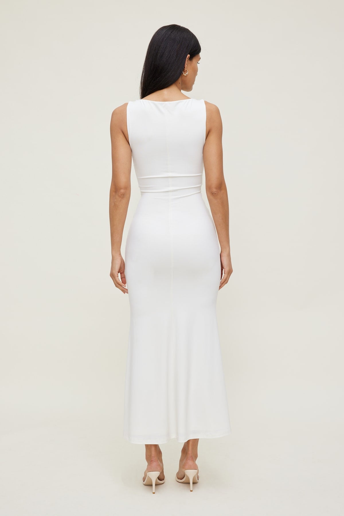 Dynamite Julia Sculpt Maxi Dress White